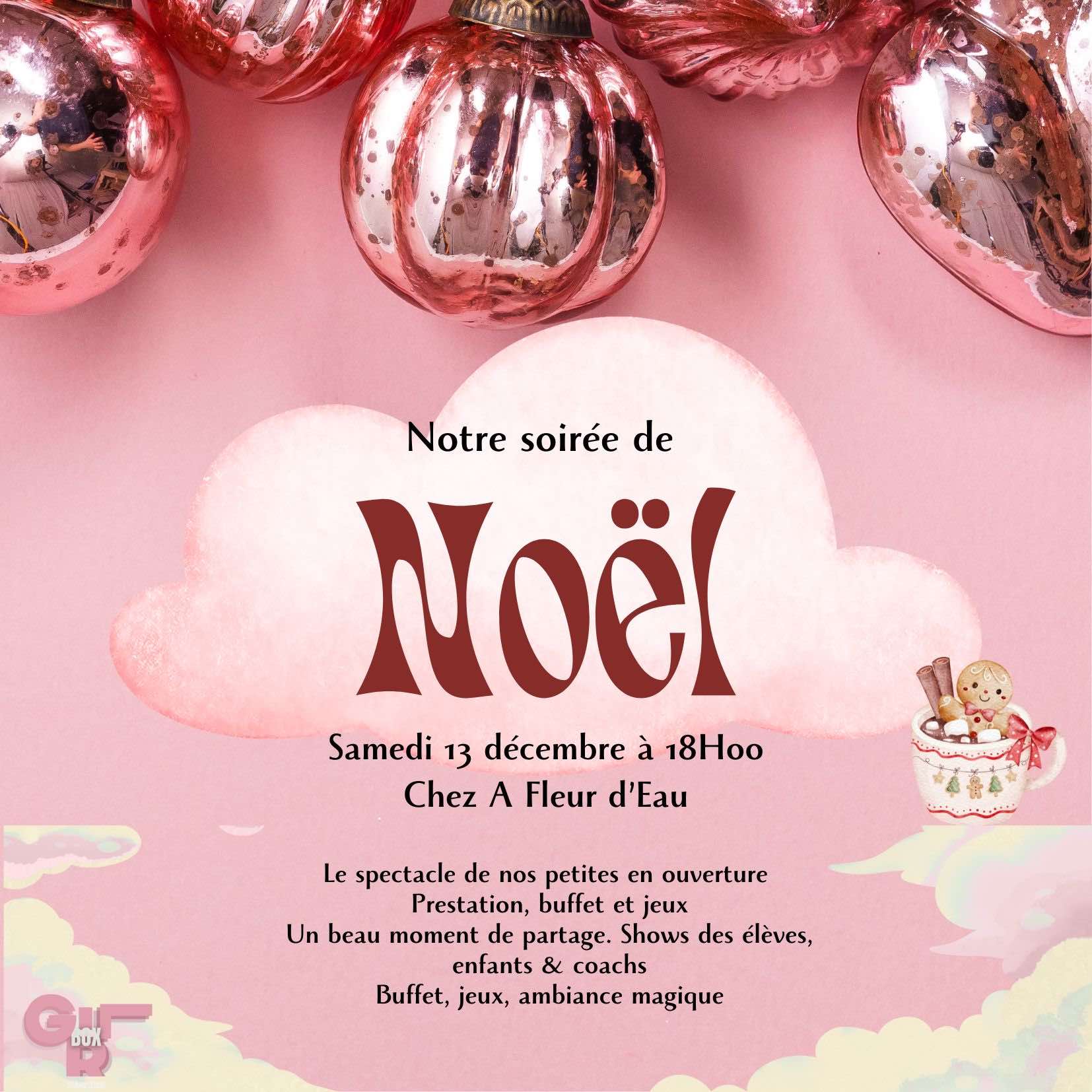 Copie de Copie de Rose Moderne Soirée de Noël Invitation carrée - 1